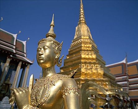 大皇宫,玉佛寺,镀金,雕塑,曼谷,泰国