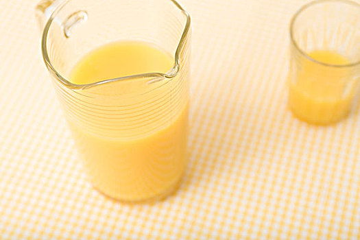 橙汁,罐,玻璃