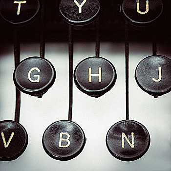 钥匙,文字,老,打字机,棚拍
