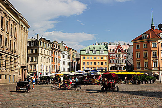 市场,历史,中心,里加,拉脱维亚,欧洲