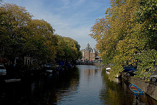 运河,看,阿姆斯特丹