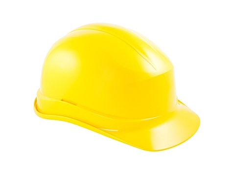黄色,头盔,隔绝,白色背景,裁剪,小路
