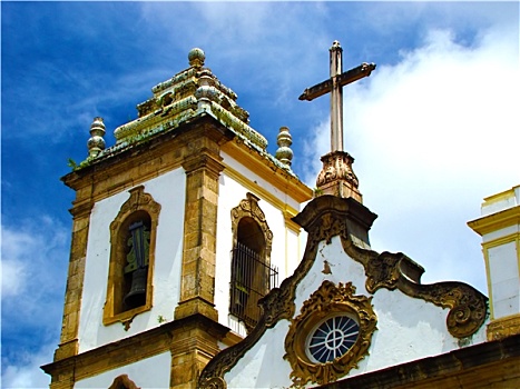 历史,教堂,城市,萨尔瓦多,巴西