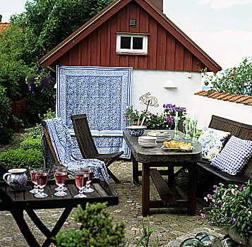 花园桌,椅子,户外