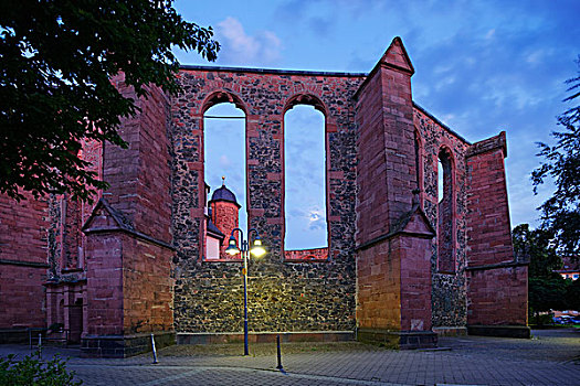 教堂,遗址,黑森州,德国,欧洲