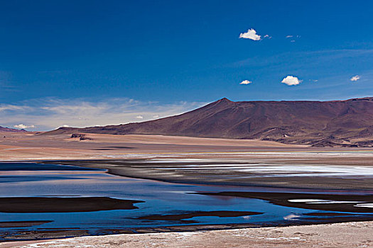 智利,阿塔卡马沙漠,盐湖,盐磐,泻湖
