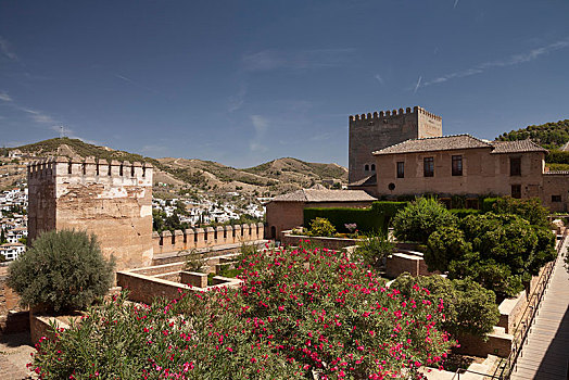 阿尔卡萨瓦城堡,阿尔罕布拉,世界遗产,格拉纳达,安达卢西亚,西班牙,欧洲