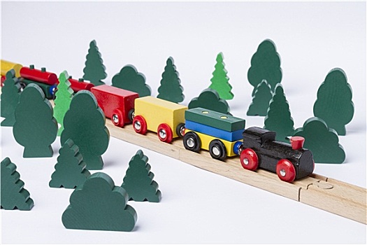 高速列车,驾驶,小,树林