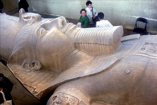 头部,巨大,雕塑,拉美西斯二世,孟斐斯,埃及,13世纪,世纪,艺术家,未知
