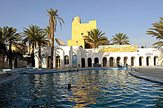 阿尔及利亚,酒店,绿洲,游泳池