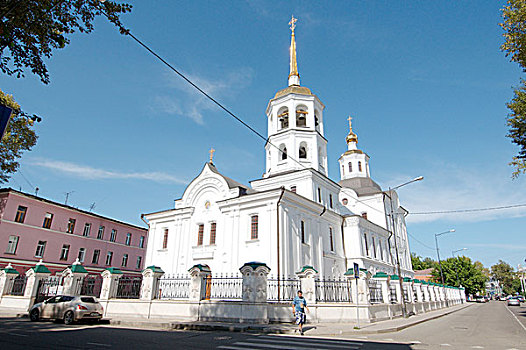 东正教,教堂,历史名城,中心,伊尔库茨克,西伯利亚,俄罗斯,欧洲