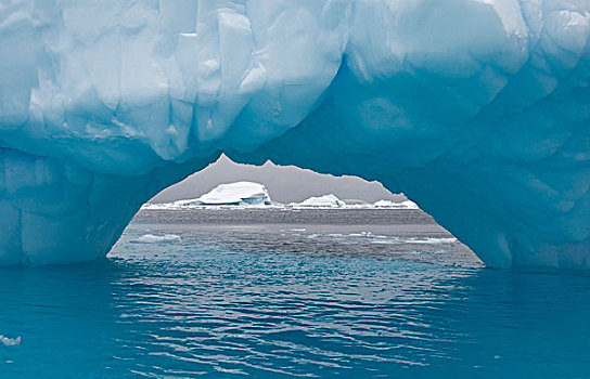 拱形,冰山,海岸,南极半岛,南极