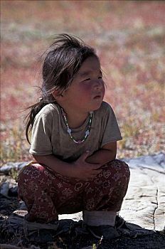 女孩,肖像,蒙古,亚洲