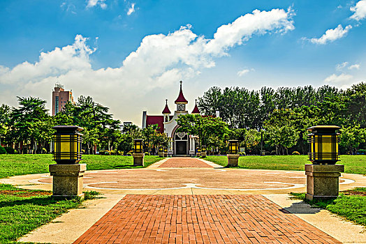 南京玄武湖公园西式教堂