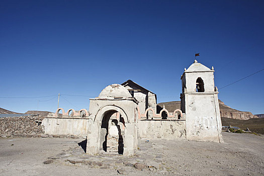 玻利维亚,盐湖,乌尤尼盐沼,教堂