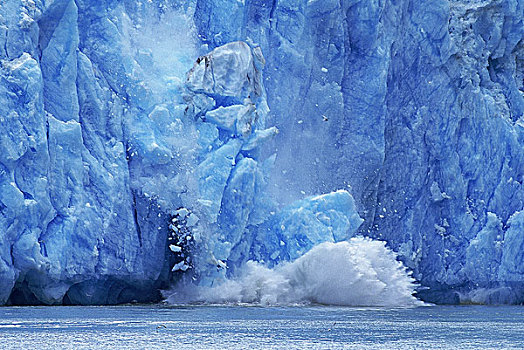 冰河,阿拉斯加,概念,全球变暖