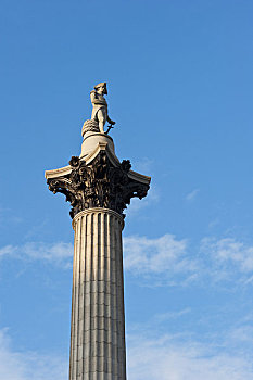 纳尔逊纪念柱,特拉法尔加广场,伦敦,英格兰
