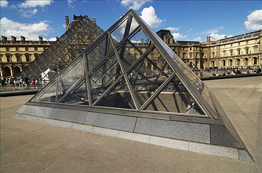 卢浮宫,玻璃,金字塔,巴黎,法国,欧洲