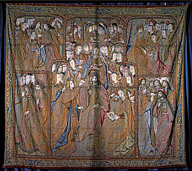 成功,神,序列,15世纪,挂毯,布