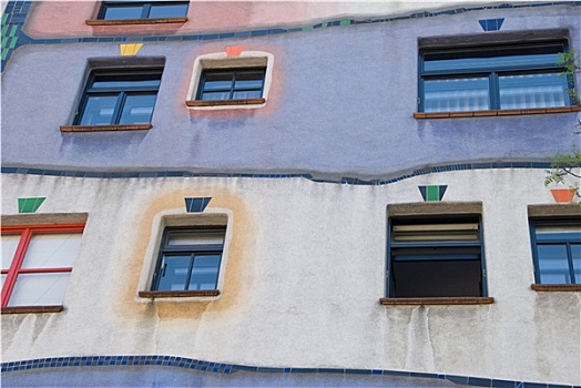 彩色,建筑,百水公寓,房子,维也纳