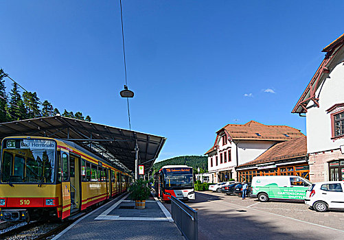 坏,有轨电车,卡尔斯鲁厄,模型,车站,黑森林,巴登符腾堡,德国