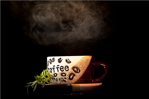 蒸汽,热,咖啡杯