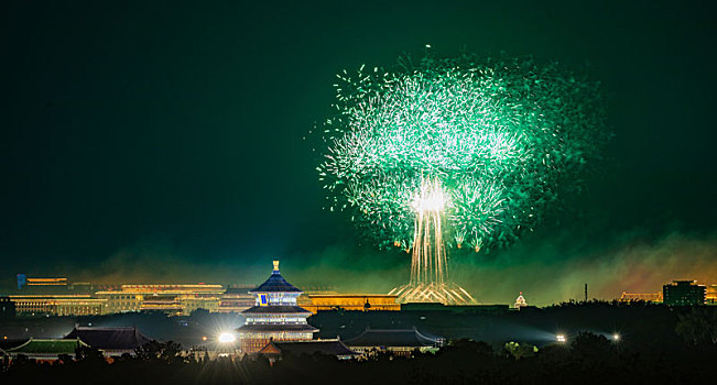 建国七十周年烟花表演