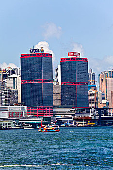 香港,港岛建筑群,维港,平拍