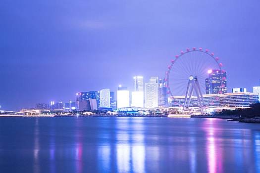 广东省深圳市前海片区夜景