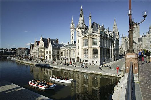 中世纪,行会,建筑,根特,佛兰德斯,比利时,欧洲