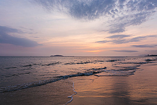 三亚湾落日与黄昏风景