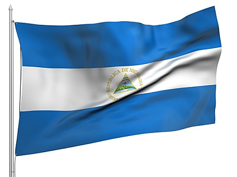 飞,旗帜,尼加拉瓜,国家