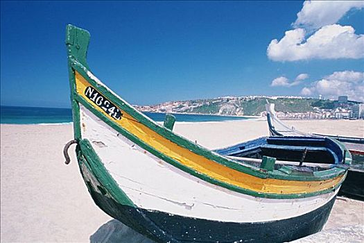 渔船,海滩,葡萄牙