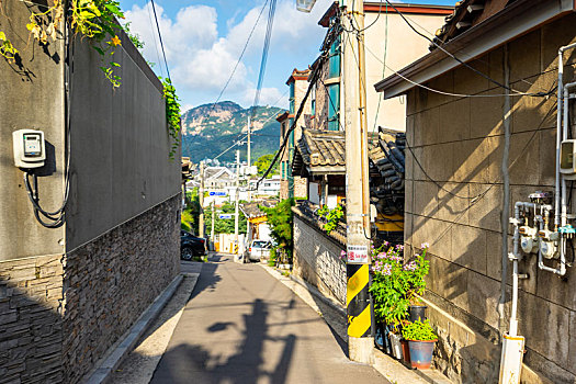 韩国首尔北村韩屋村的小巷