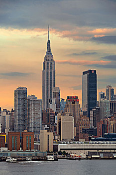纽约,帝国大厦,摩天大楼,七月,曼哈顿,人口,城市,美国