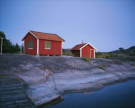 两个,红房子,群岛,斯德哥尔摩,瑞典