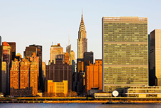 天际线,曼哈顿,风景,长岛,城市,纽约,美国,北美
