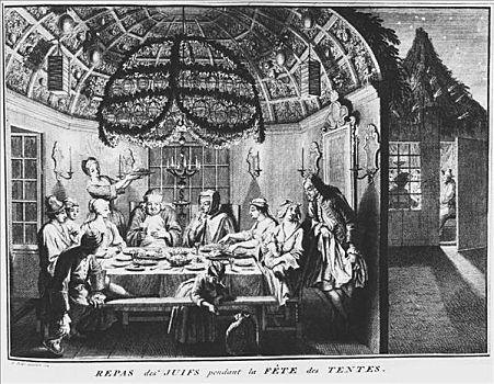 犹太,节日,早,18世纪,艺术家