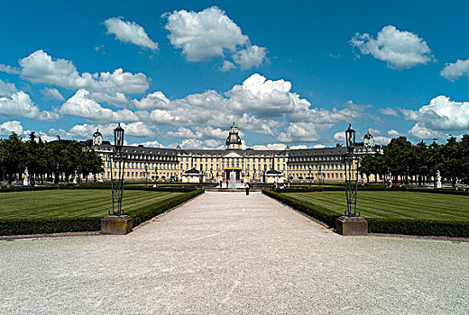 卡尔斯鲁厄,宫殿,巴登,博物馆,巴登符腾堡,德国,欧洲