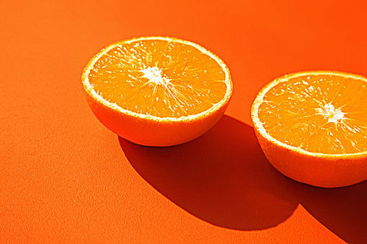 平分,橙色,橙色背景