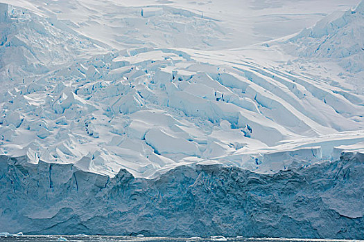 南极,港口,冰河