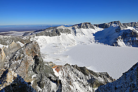 冰雪长白山天池