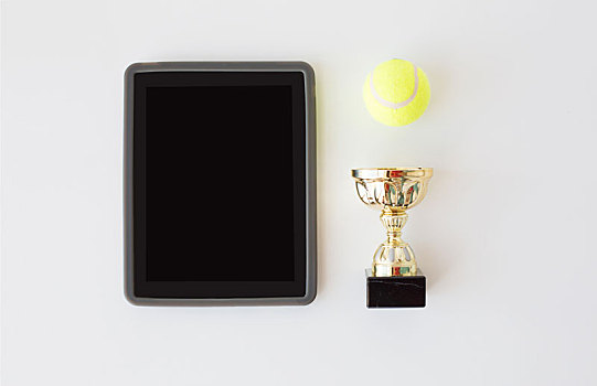 特写,网球,奖杯,平板电脑