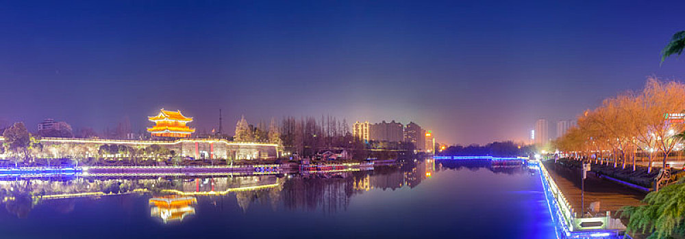 荆州古城,夜景,很美丽