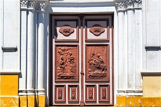教堂,入口,昆卡,厄瓜多尔