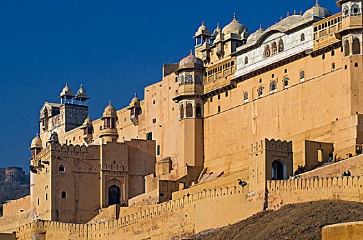 琥珀色,堡垒,要塞,靠近,斋浦尔,拉贾斯坦邦,印度,亚洲