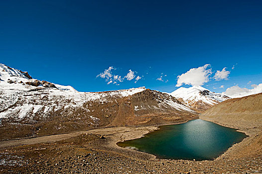 印度,拉达克,景色,风景,绿色,湖,喜马拉雅山