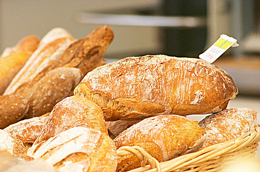 面包,烘制,面粉,糕点店,法国