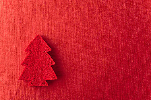 圣诞树,形状,红色背景