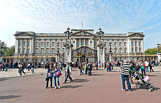 游客,户外,白金汉,宫殿,伦敦,英格兰,英国,欧洲